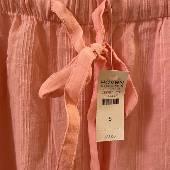 NWT HAVEN Well Within Women's Cotton Pink Pajama Sleep Lounge Pants Size Small - Picture 5 of 9
